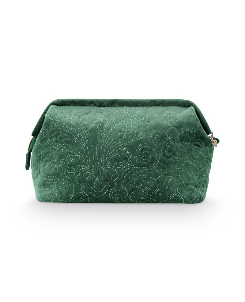 Cosmetic purse large - Quiltey Days - Green